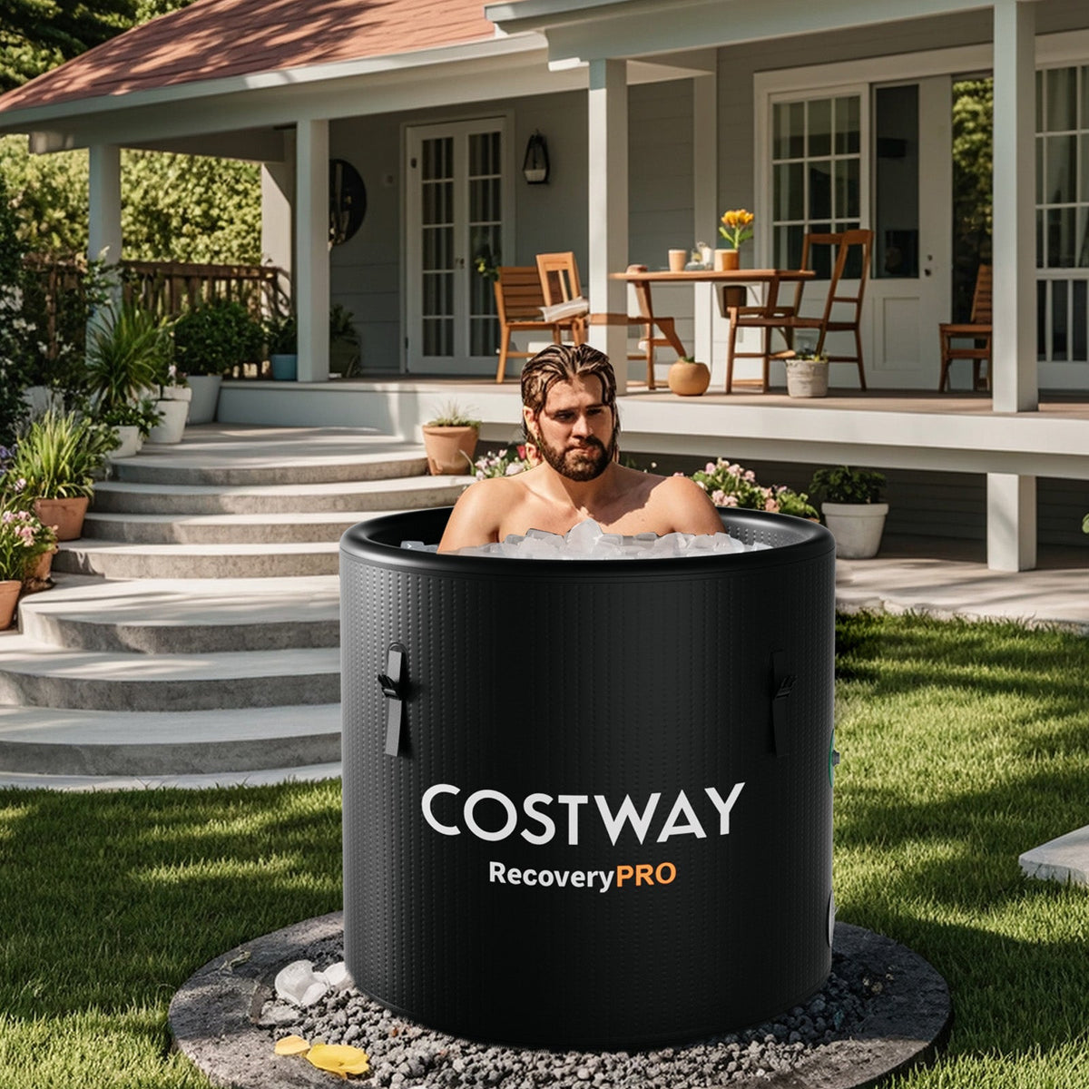 Costway 79-Gallon Portable Cold Plunge Tub with Cover