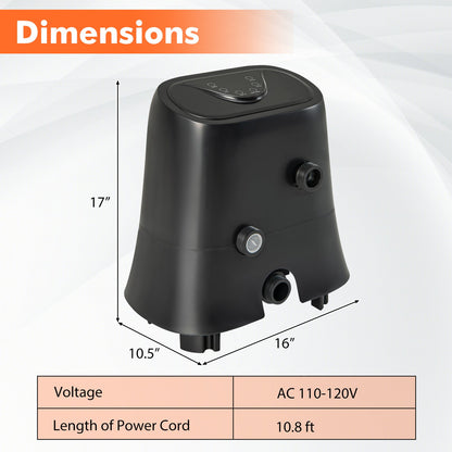 DoCred 1350W Inflatable Hot Tub Heater Pump with Touch Control