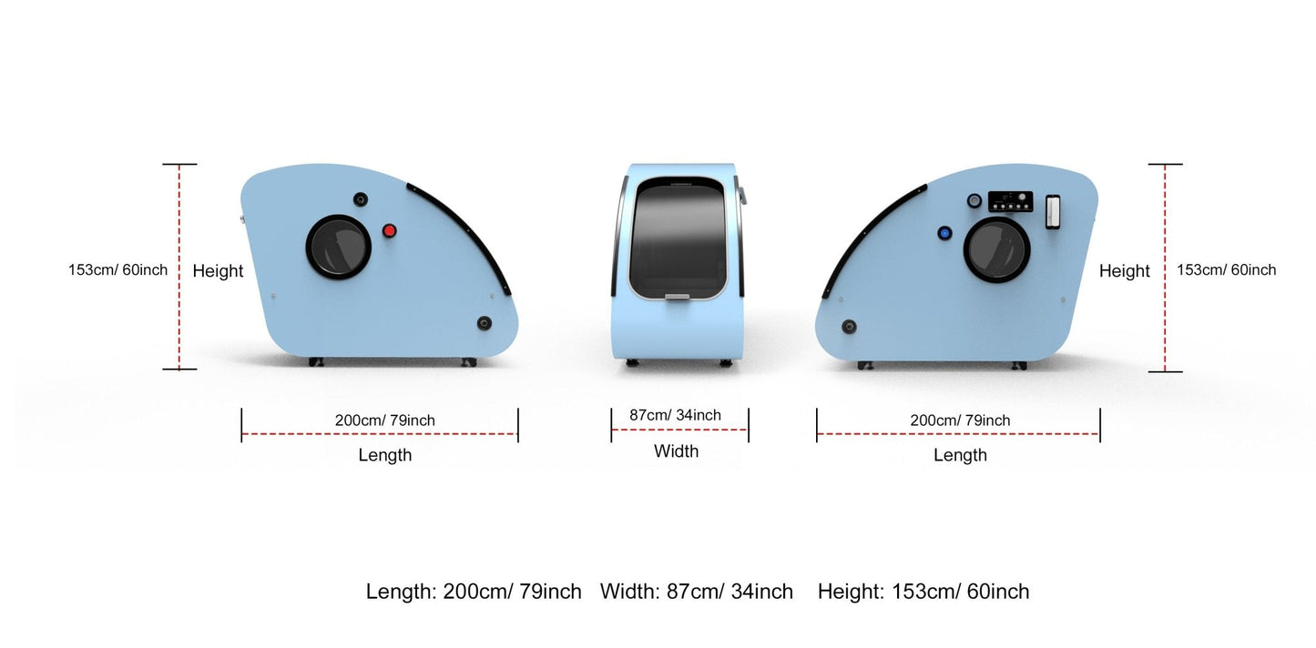 TimePod 2 | 2.0 ATA Triangular Hard-Shell Hyperbaric Chamber